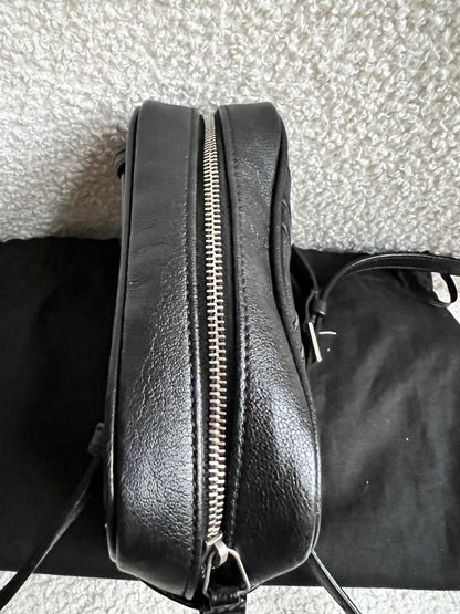 Yves Saint Laurent (YSL) Black Studded Lou Belt Bag