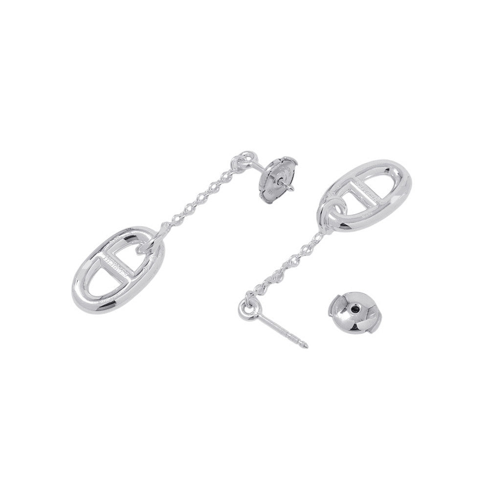HERMES Chaine d'Ancre Farandole Earrings SV925