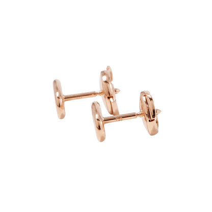 HERMES Chaine d'Ancre Farandole Earrings Size TPM 18K Pink Gold