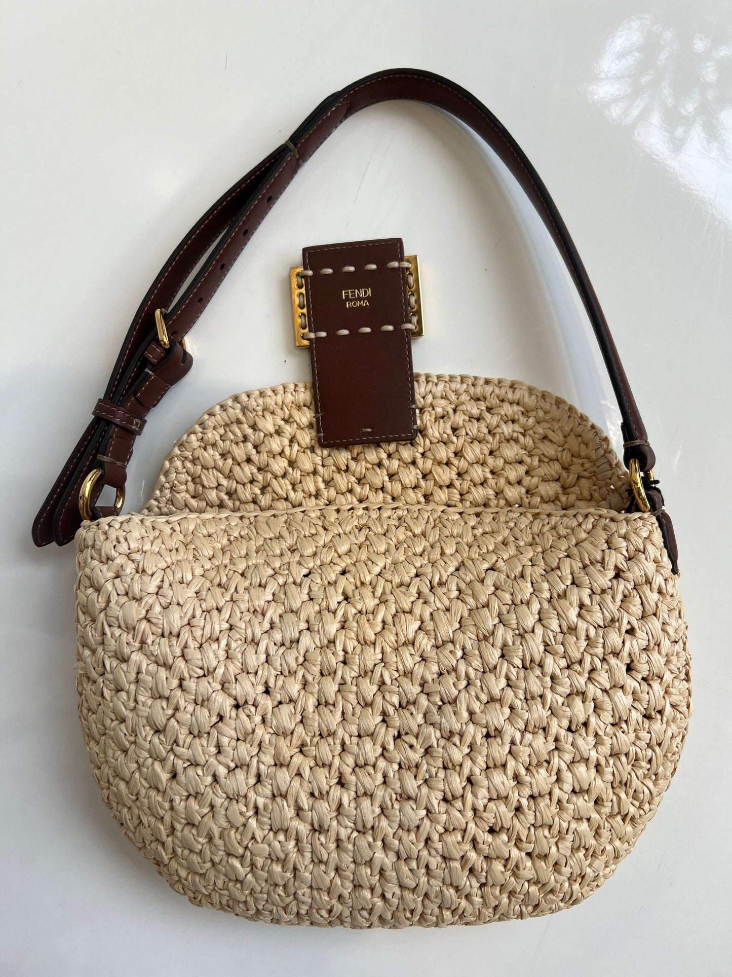 Raffia shoulder bag