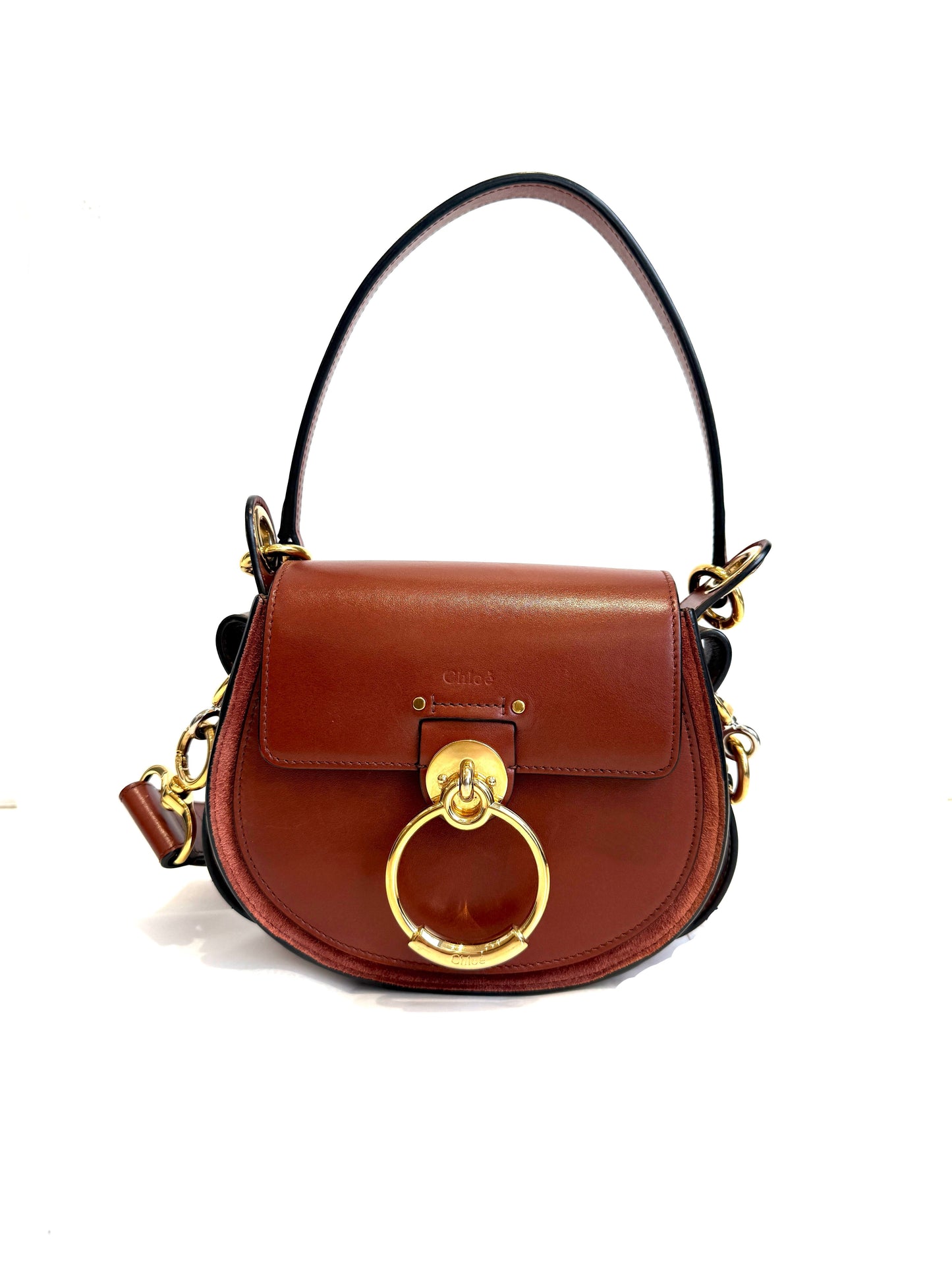 Tess Small Crossbody Bag in Sepia Brown