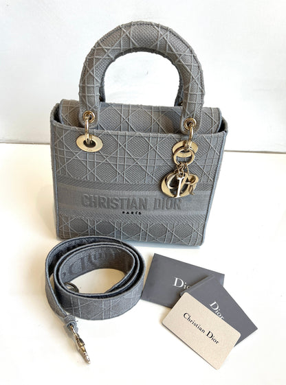 Lady Dior Medium Cannage Grey