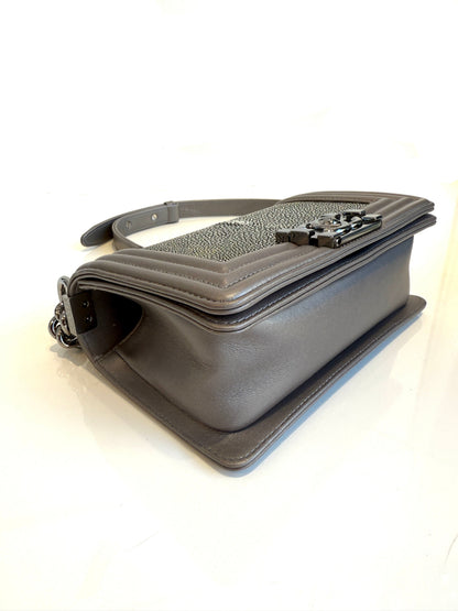 Small Boy Bag Stingray Grey