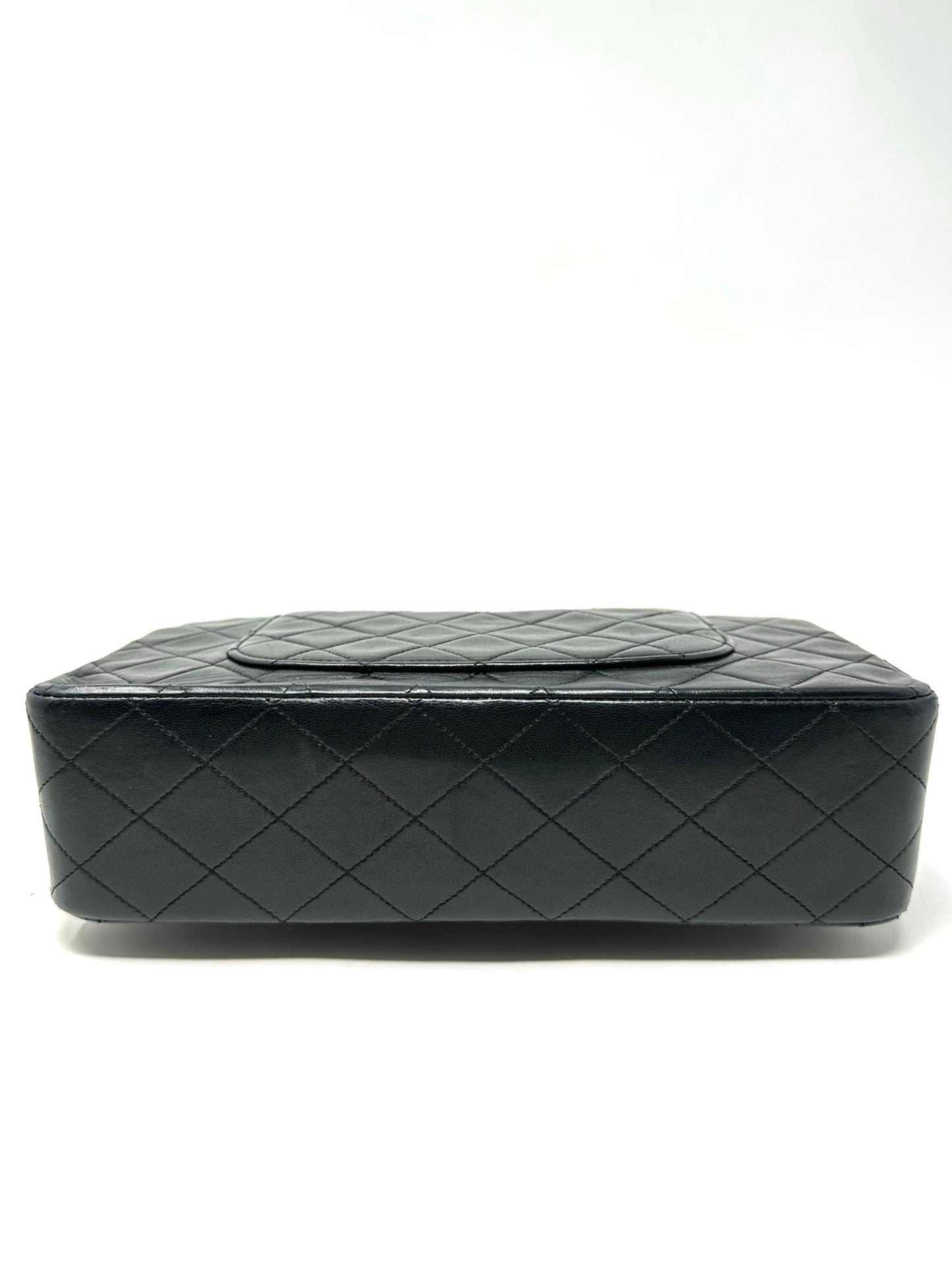 Classic Medium Double Flap Black Lambskin