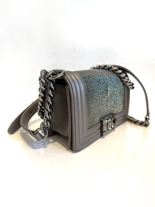 Small Boy Bag Stingray Grey