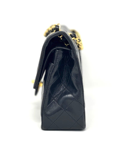 Classic Small Double Flap Black Lambskin