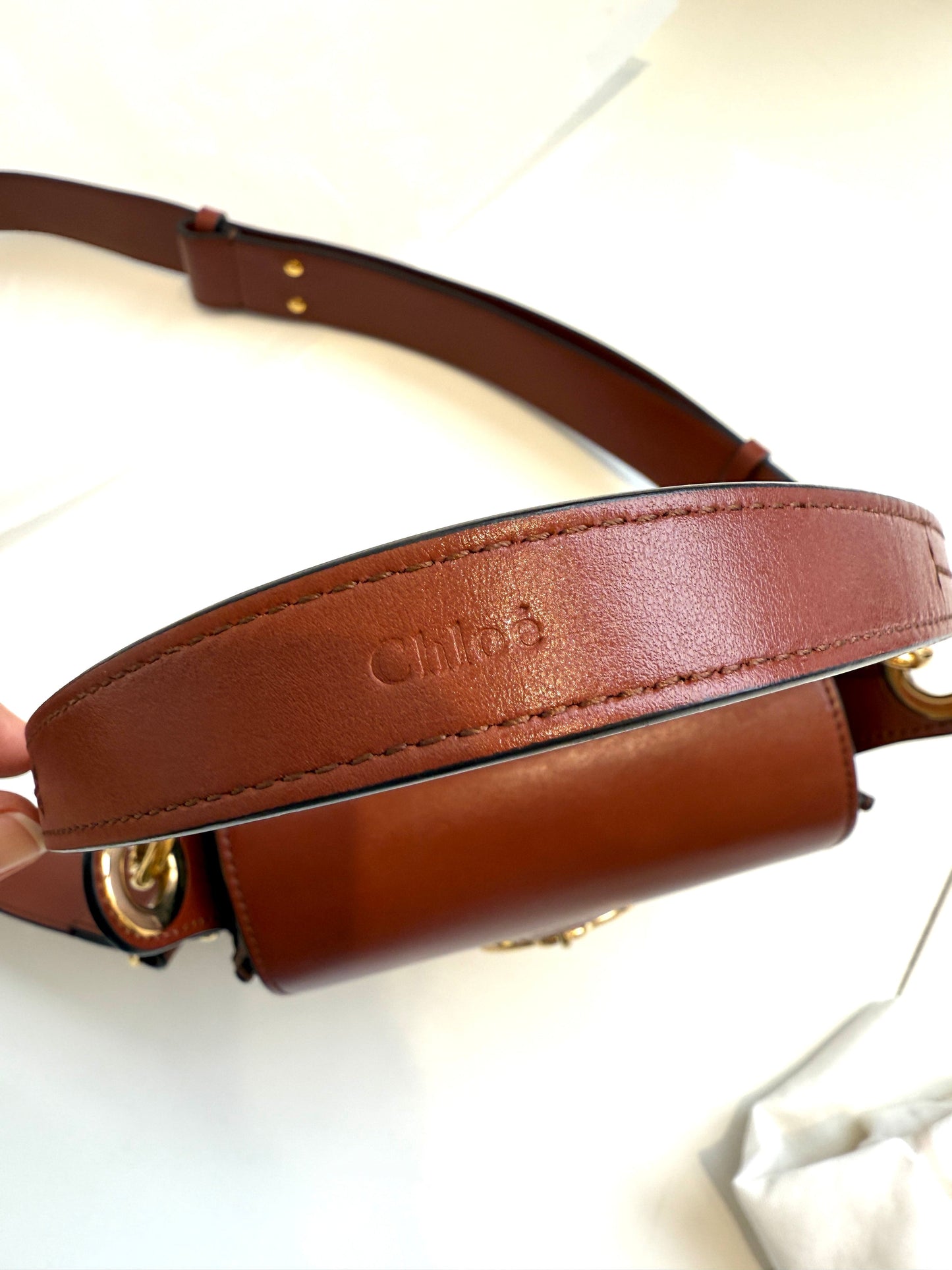 Tess Small Crossbody Bag in Sepia Brown