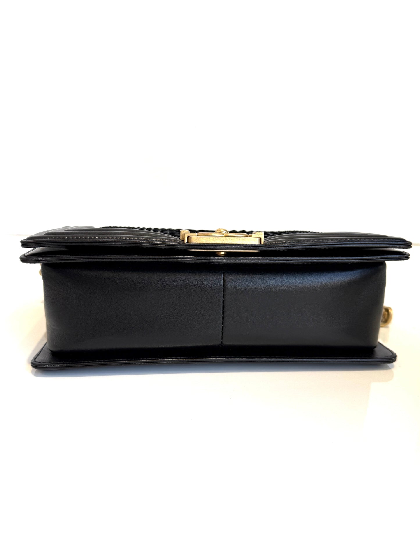 Medium Boy Bag Python Noir