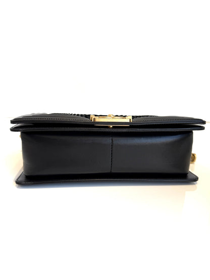 Medium Boy Bag Python Noir
