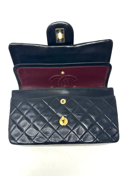 Classic Small Double Flap Black Lambskin