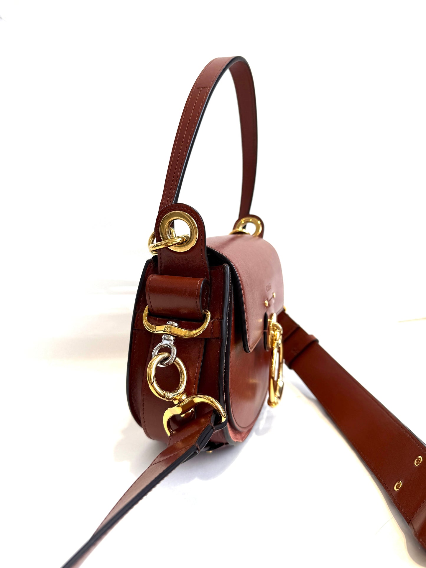Tess Small Crossbody Bag in Sepia Brown