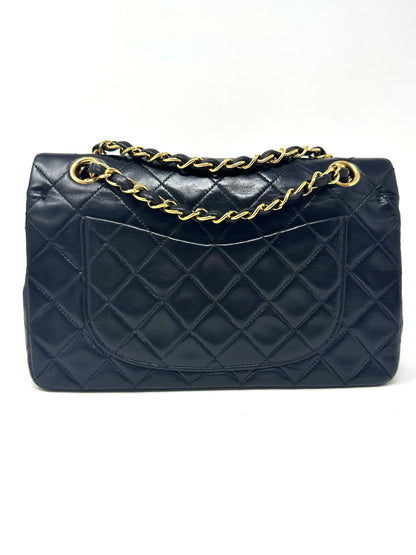Classic Small Double Flap Black Lambskin