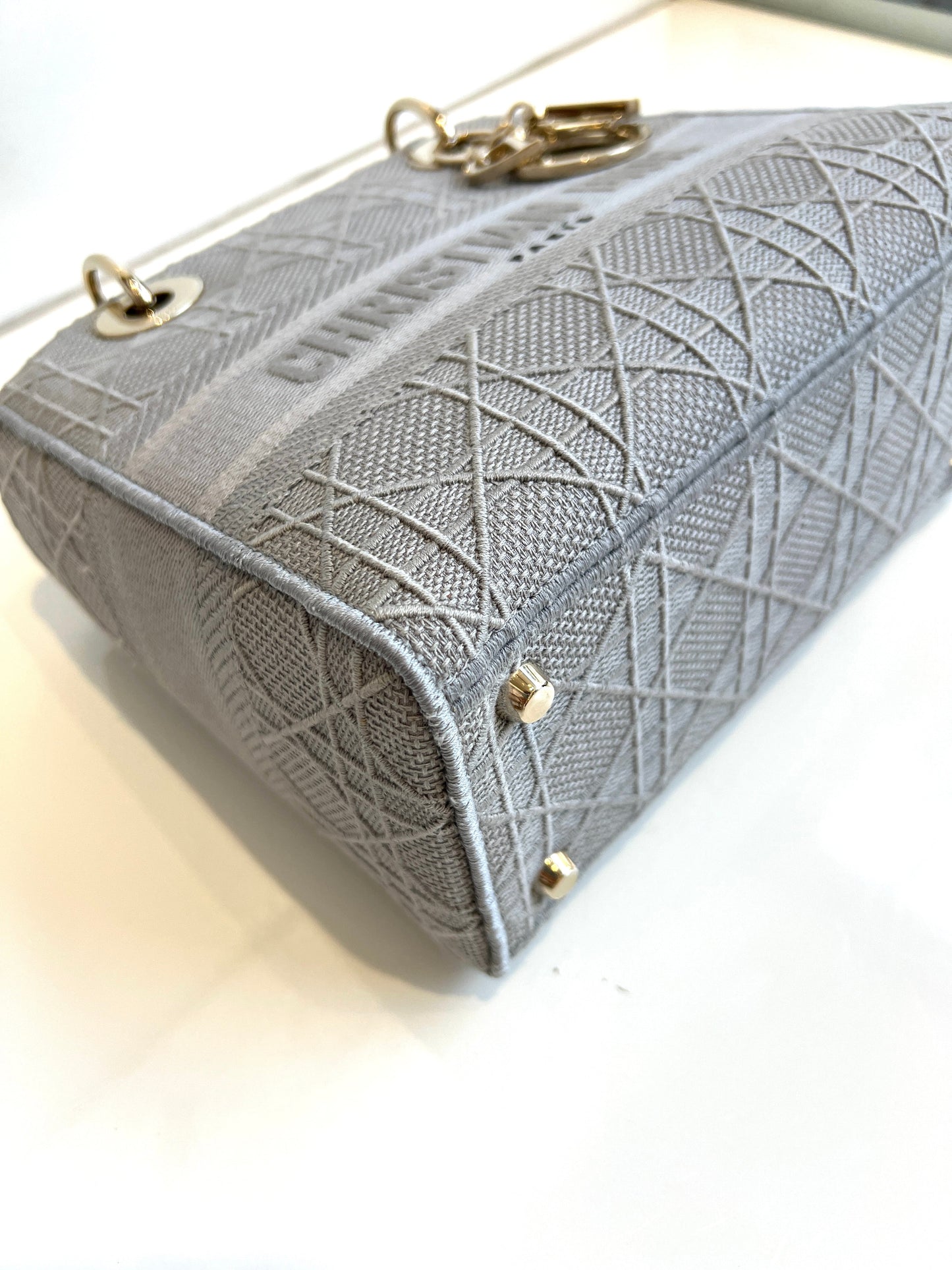 Lady Dior Medium Cannage Grey