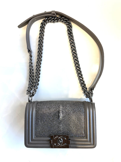 Small Boy Bag Stingray Grey