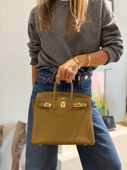 Birkin 25 Bronze Doré Togo Gold Hardware