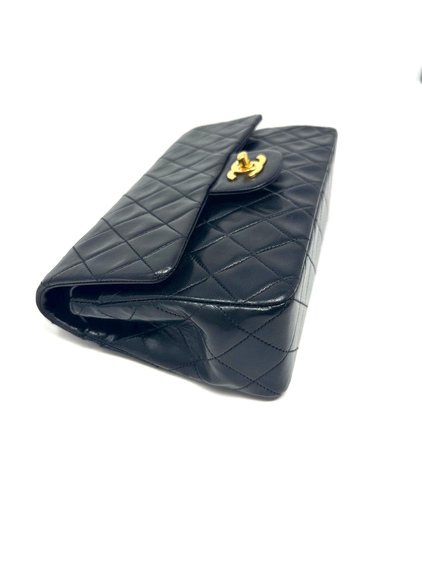 Classic Small Double Flap Black Lambskin