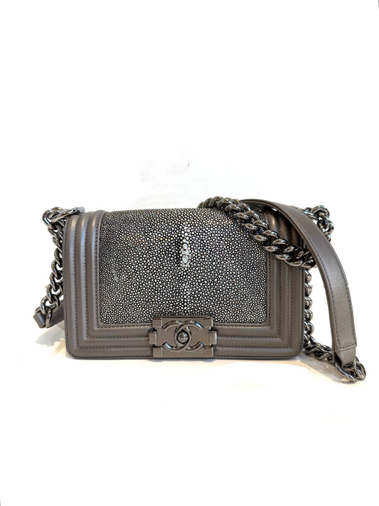 Small Boy Bag Stingray Grey
