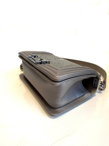 Small Boy Bag Stingray Grey