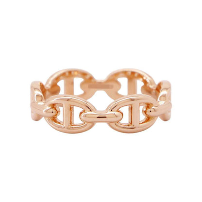 HERMES Chaine d'Ancre Anchene Ring Size PM/55/#15 18K Pink Gold