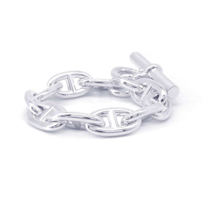 HERMES Chaine d'Ancre Bracelet 10 frames Size GM SV925
