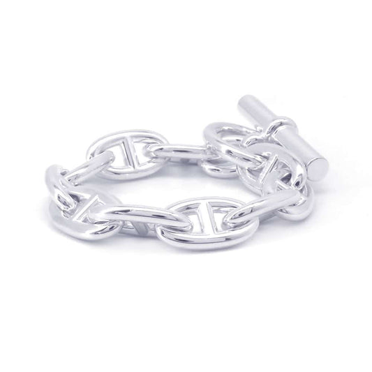 HERMES Chaine d'Ancre Bracelet 10 frames Size GM SV925