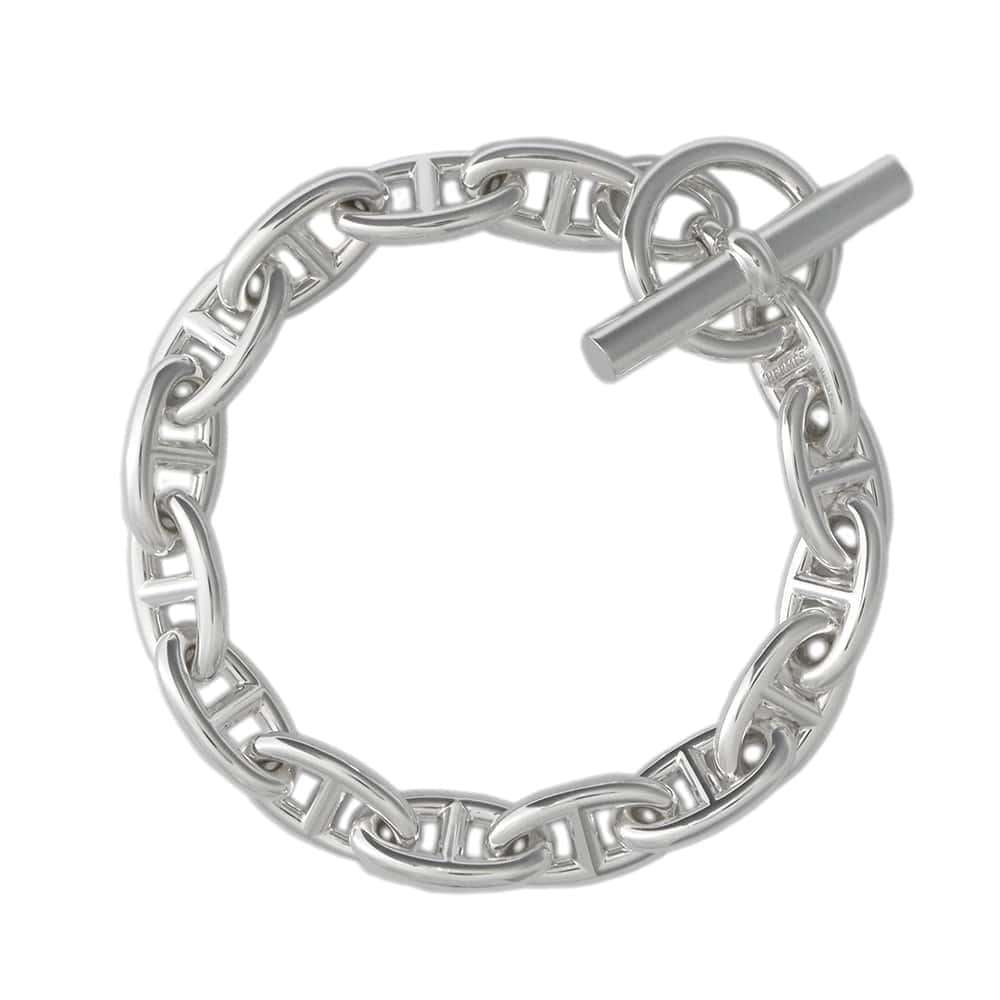 HERMES Chaine d'Ancre Bracelet 15 frames Size GM SV925