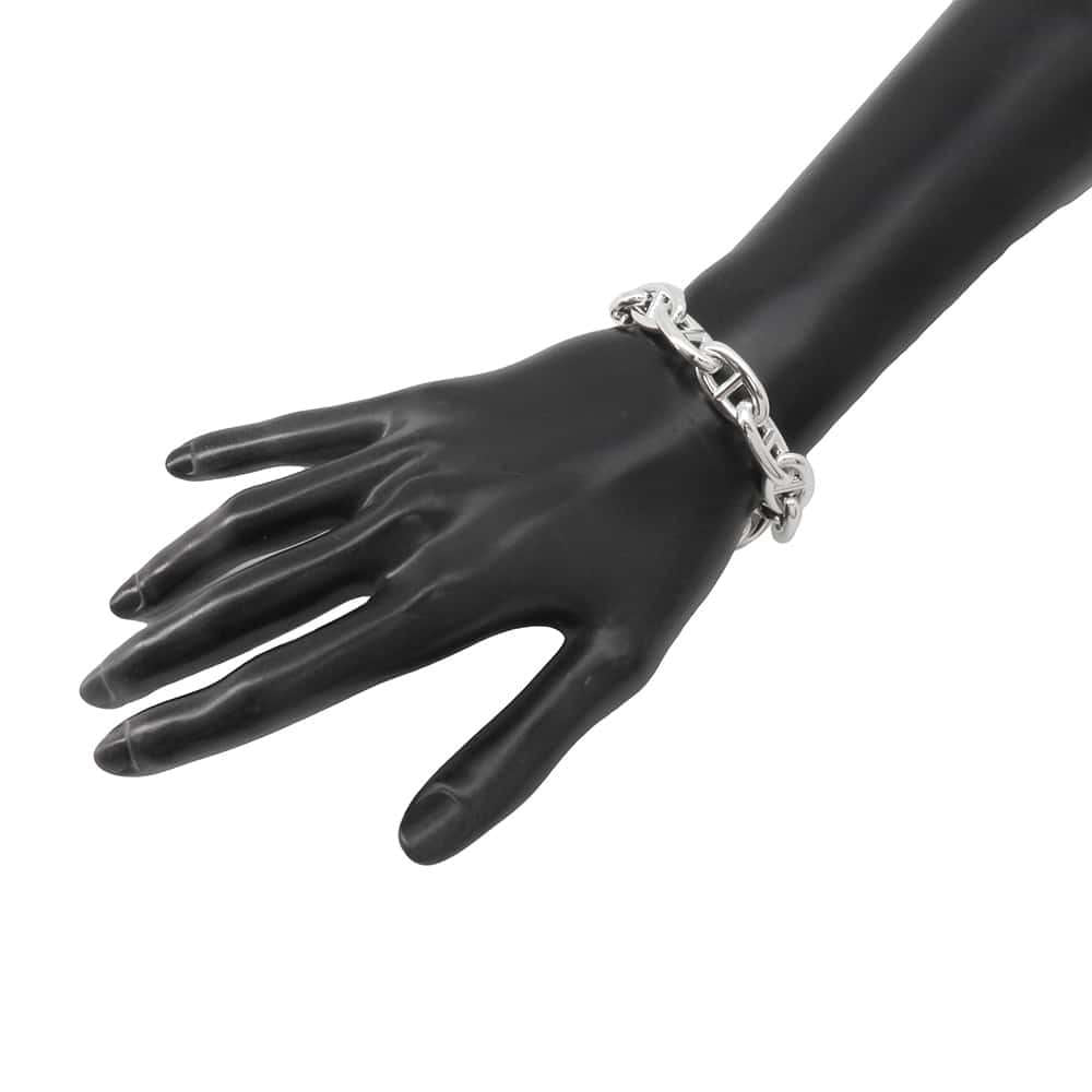 HERMES Chaine d'Ancre Bracelet 15 frames Size GM SV925