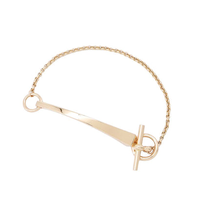 HERMES Bracelet "Clou de Forge" Size ST 18K Pink Gold
