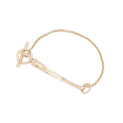 HERMES Bracelet "Clou de Forge" Size ST 18K Pink Gold