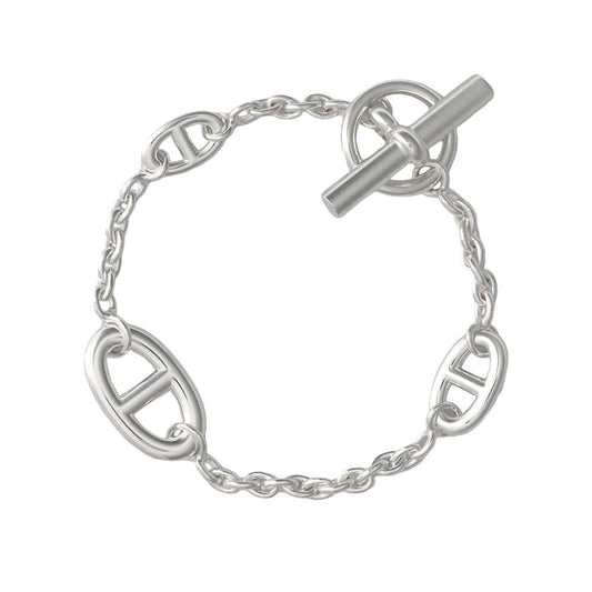 HERMES Chaine d'Ancre Farandole Bracelet Size LG SV925