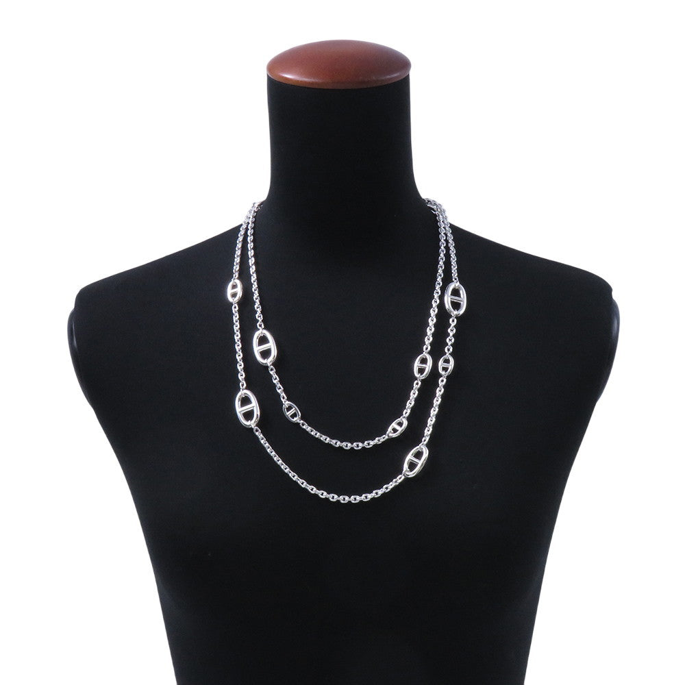 HERMES Chaine d'Ancre Farandole Necklace Size 120 SV925