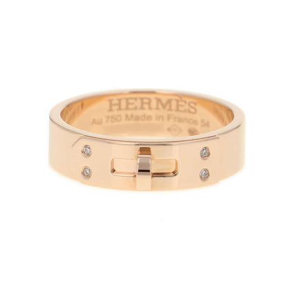 HERMES Kelly Ring Size PM/54/#14 18K Pink Gold