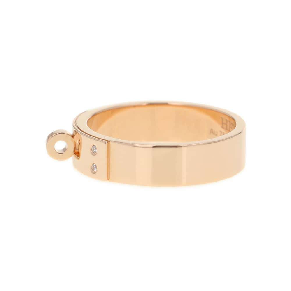 HERMES Kelly Ring Size PM/54/#14 18K Pink Gold