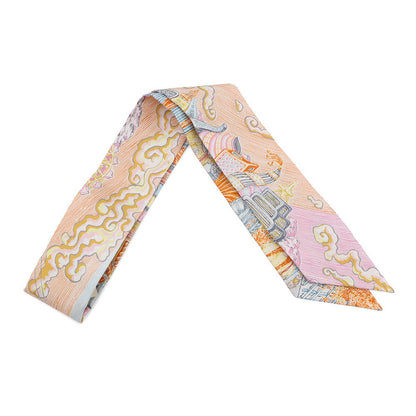 HERMES Twilly City of Light Orange/Petrol/Verose Silk