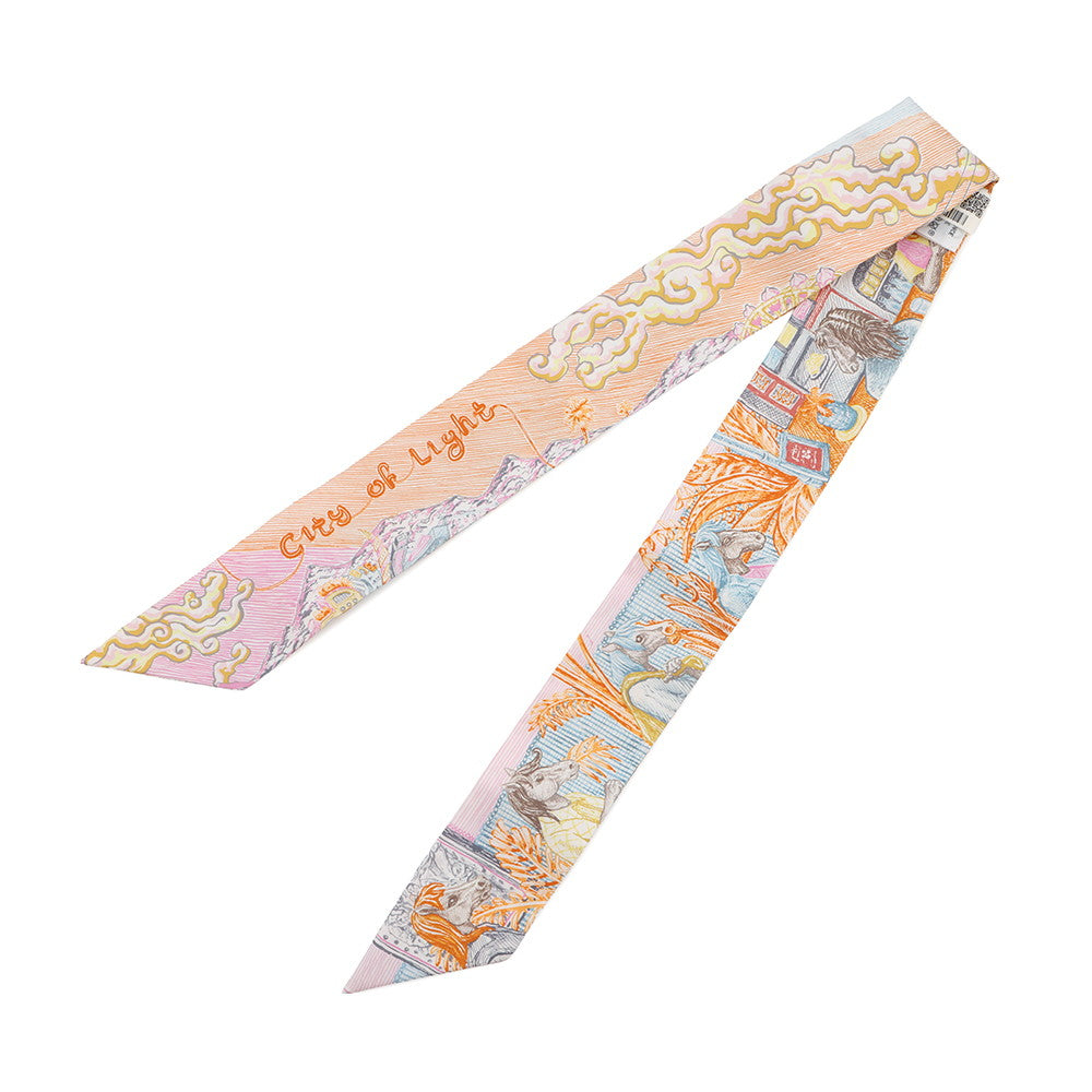 HERMES Twilly City of Light Orange/Petrol/Verose Silk