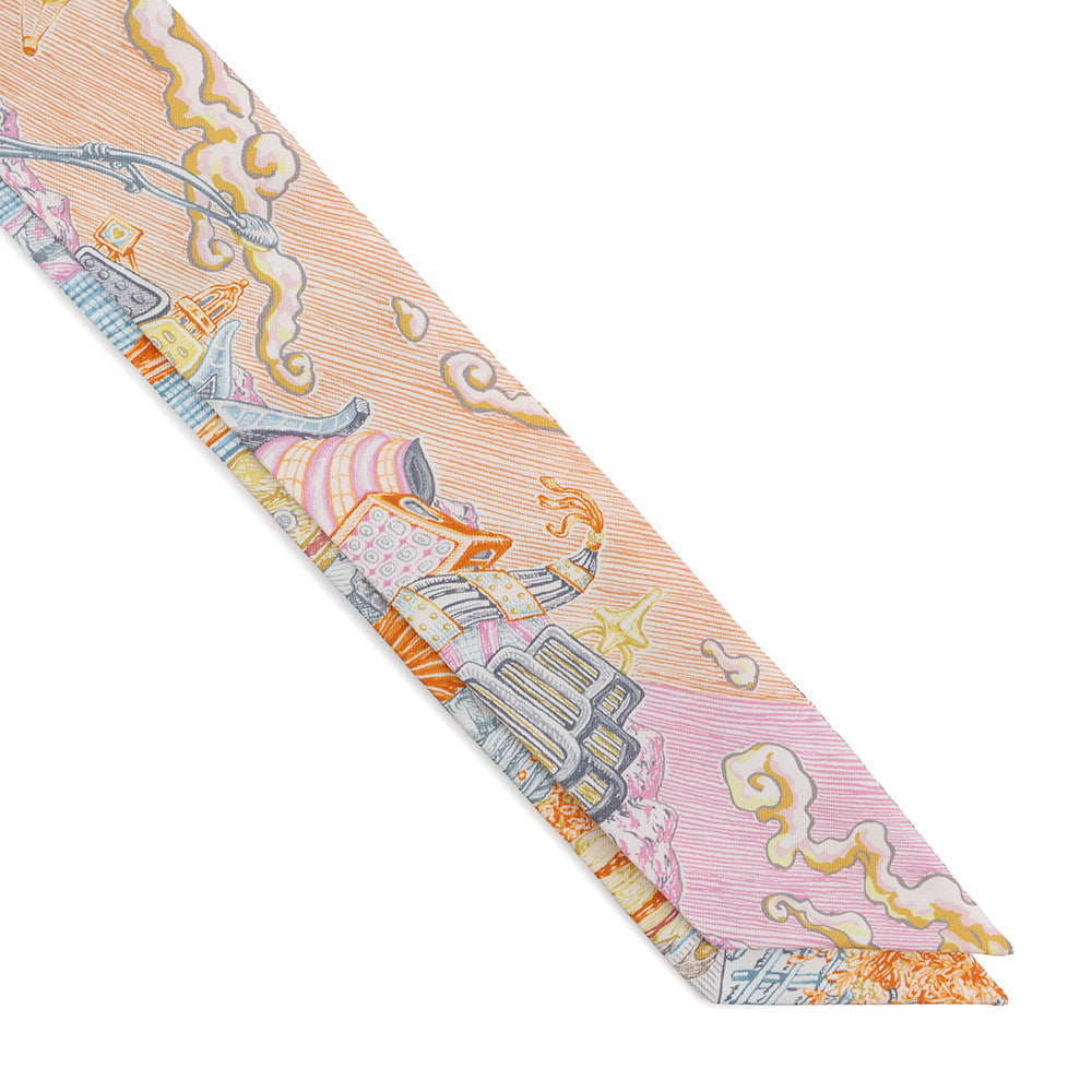 HERMES Twilly City of Light Orange/Petrol/Verose Silk