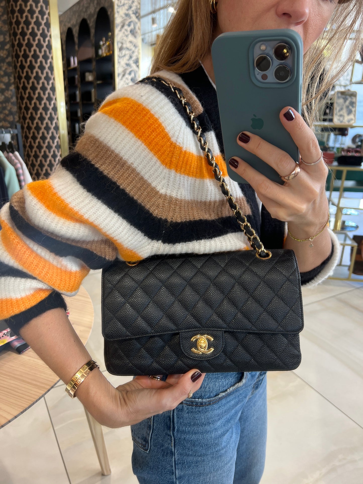 Caviar Medium Double Flap Bag