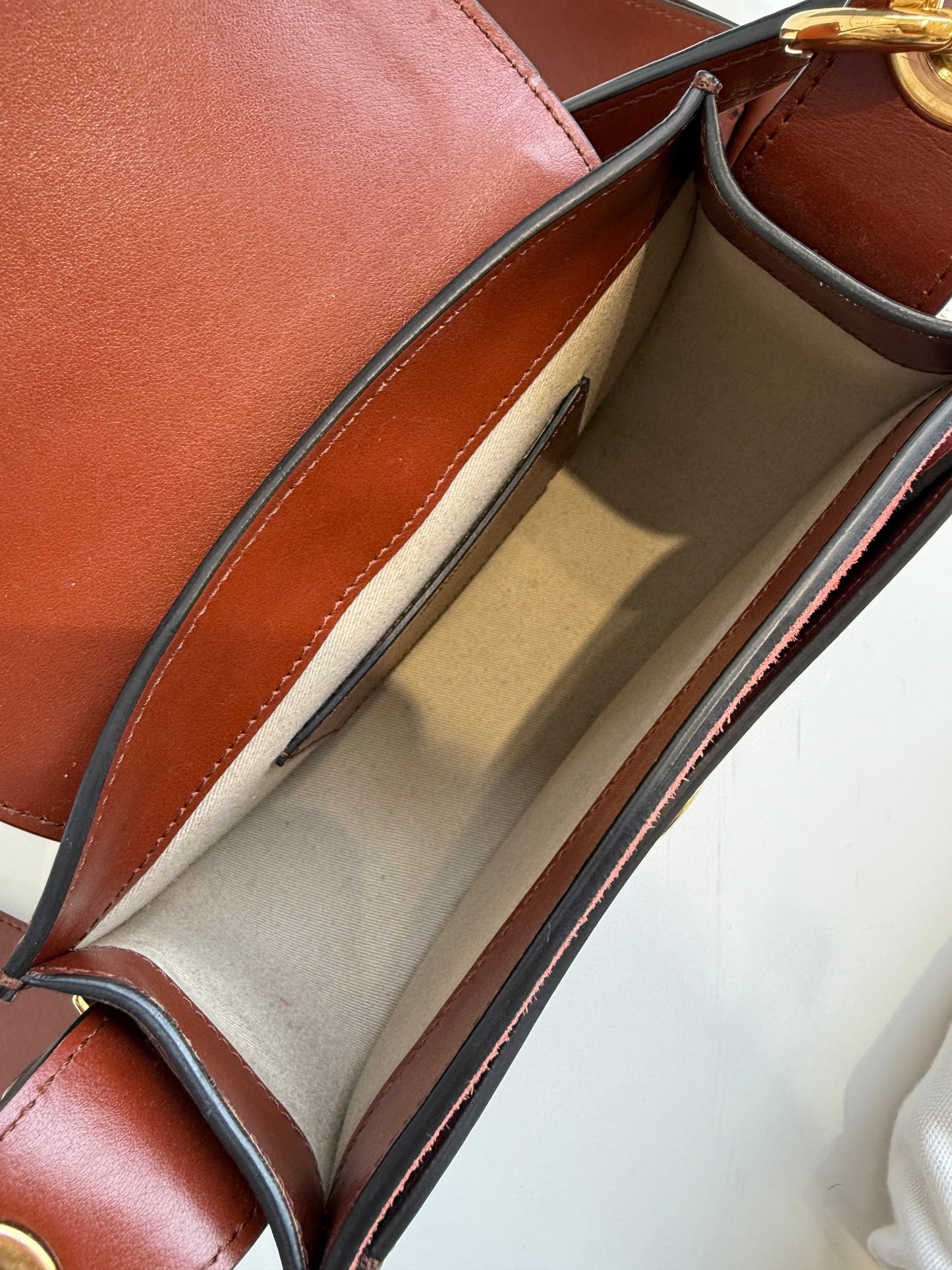 Tess Small Crossbody Bag in Sepia Brown