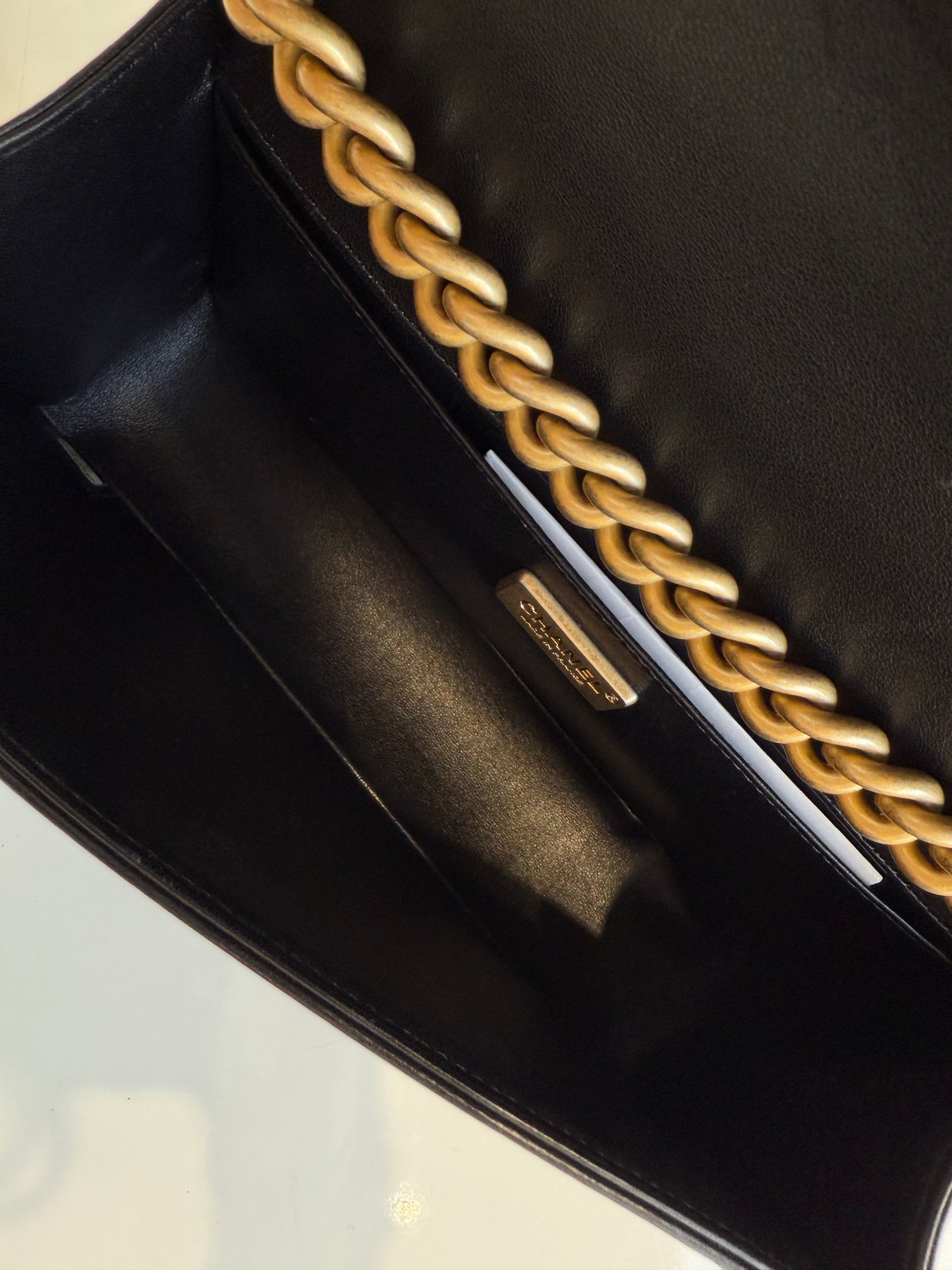 Medium Boy Bag Python Noir