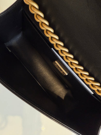 Medium Boy Bag Python Noir