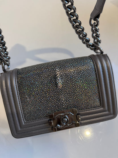 Small Boy Bag Stingray Grey