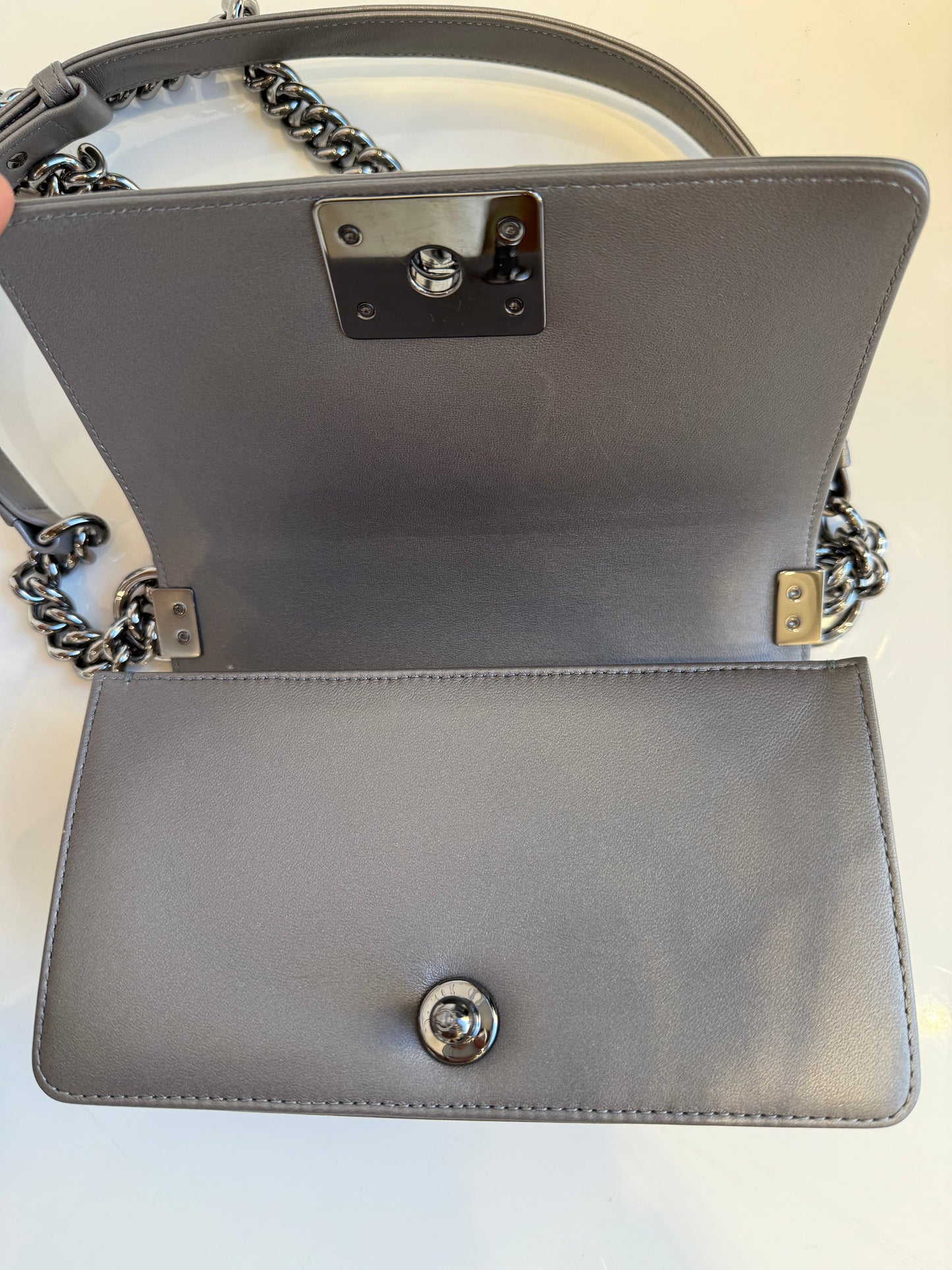 Small Boy Bag Stingray Grey