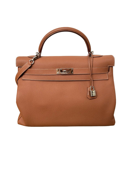 Kelly 40 Gold Togo Leather and Palladium Hardware
