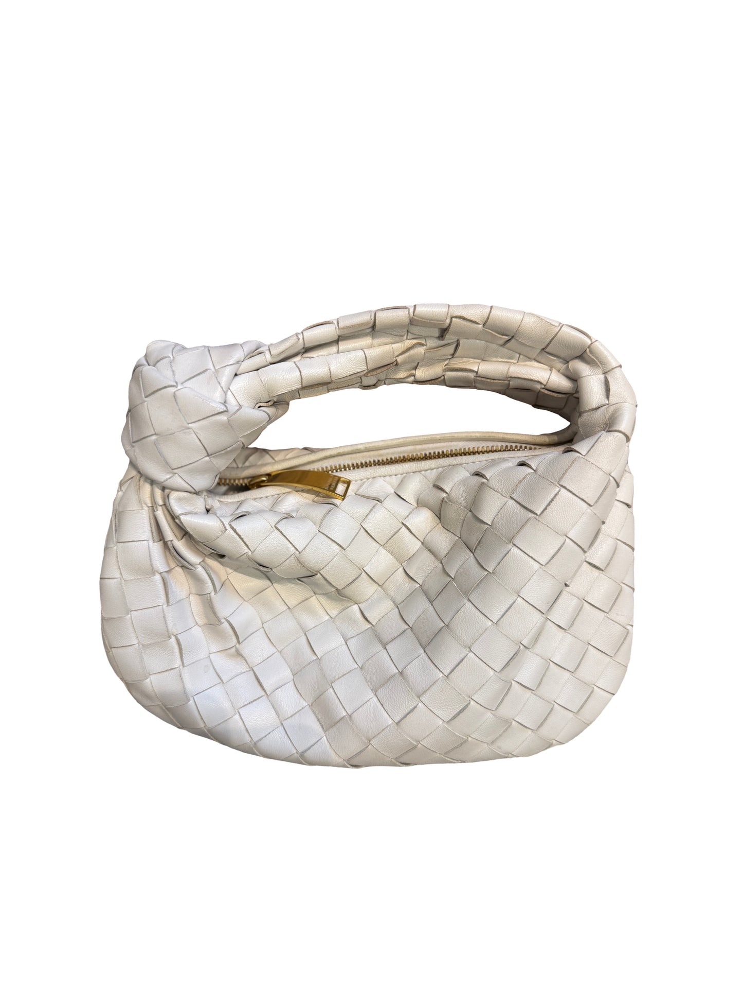 Mini Jodie White Intrecciato Nappa Leather