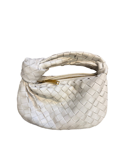 Mini Jodie White Intrecciato Nappa Leather