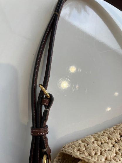 Raffia shoulder bag