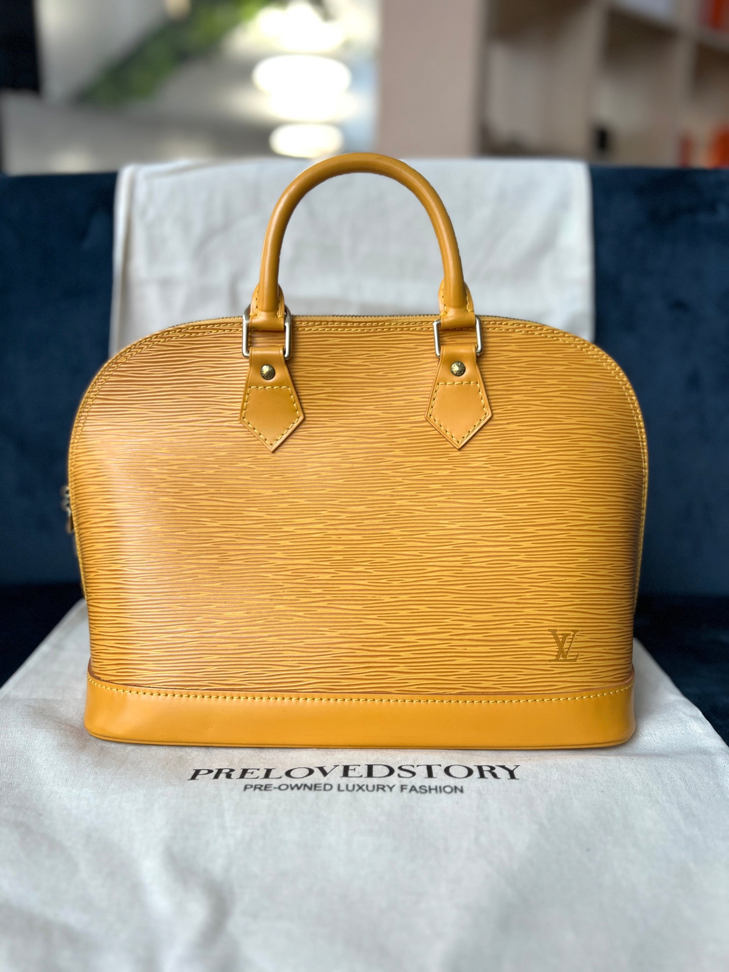 Alma PM in Yellow Epi Leather