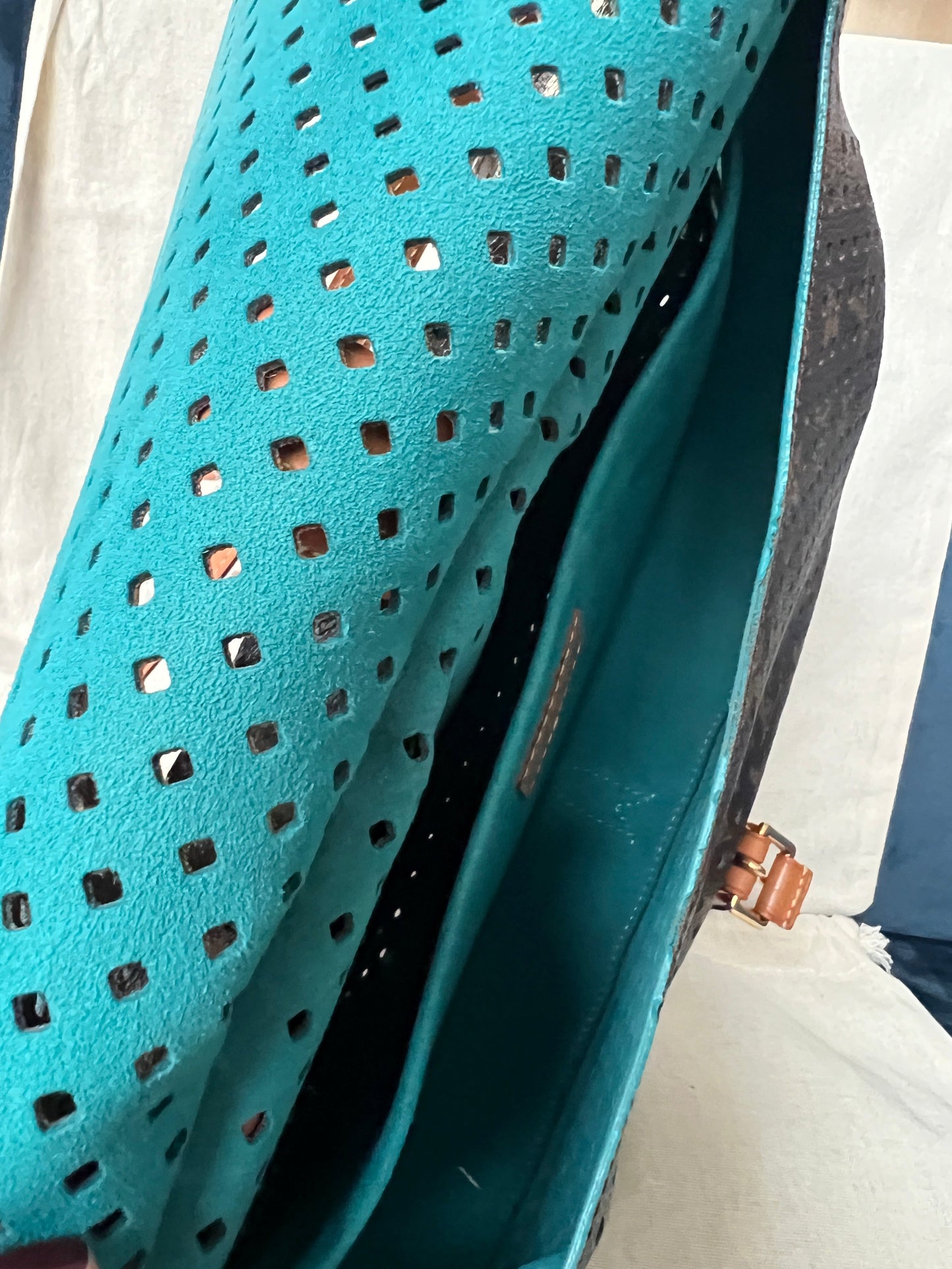 Limited Edition Monogram Flore Perforated Saumur Bag
