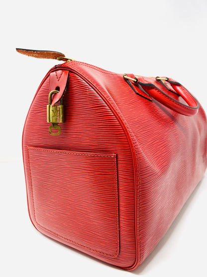 LOUIS VUITTON SPEEDY 40 RED EPI LEATHER – VINTAGE