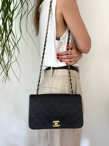 90's Classic Full Flap Bag Black